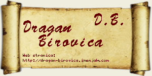 Dragan Birovica vizit kartica